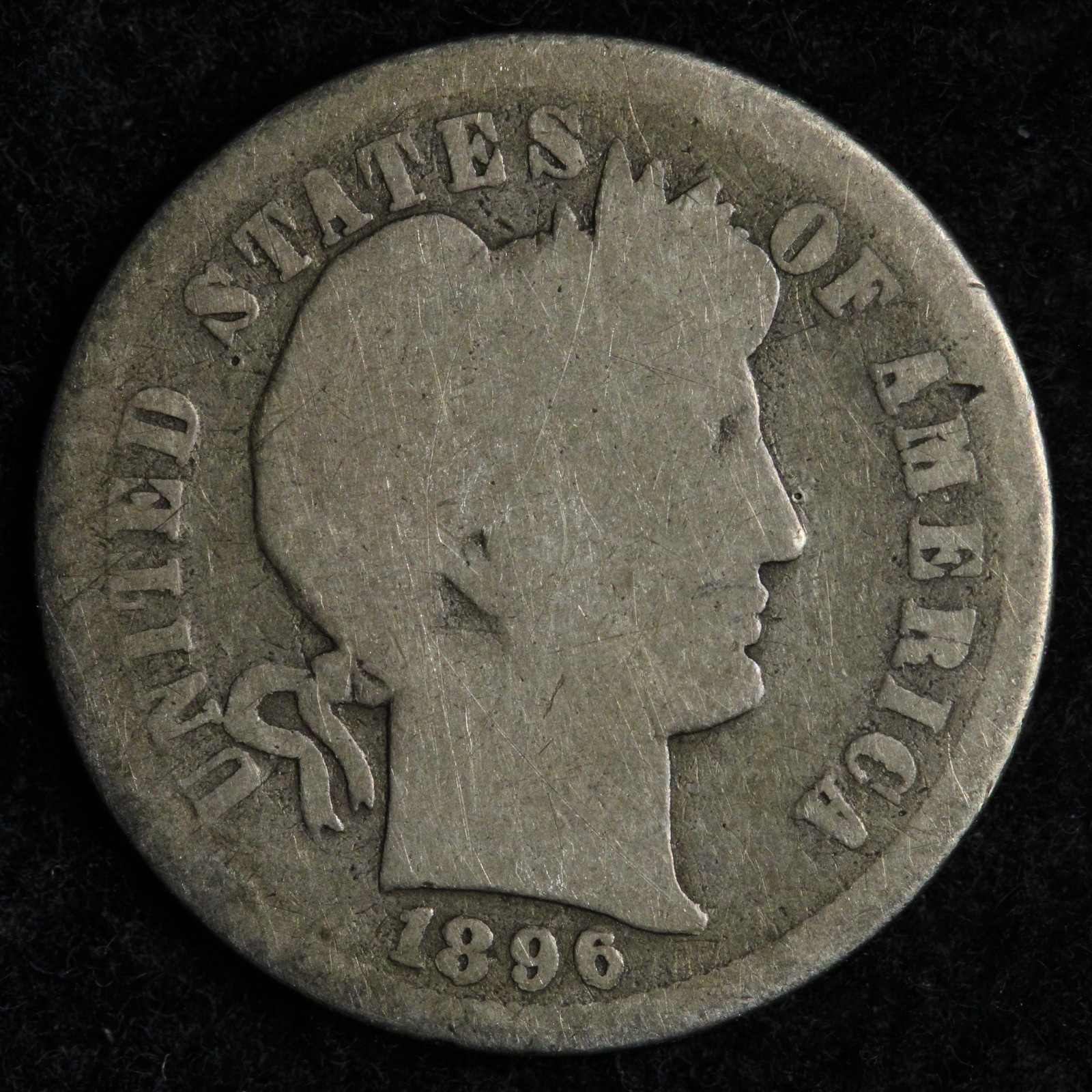 1896-S Barber Silver Dime VG E313 RUALO
