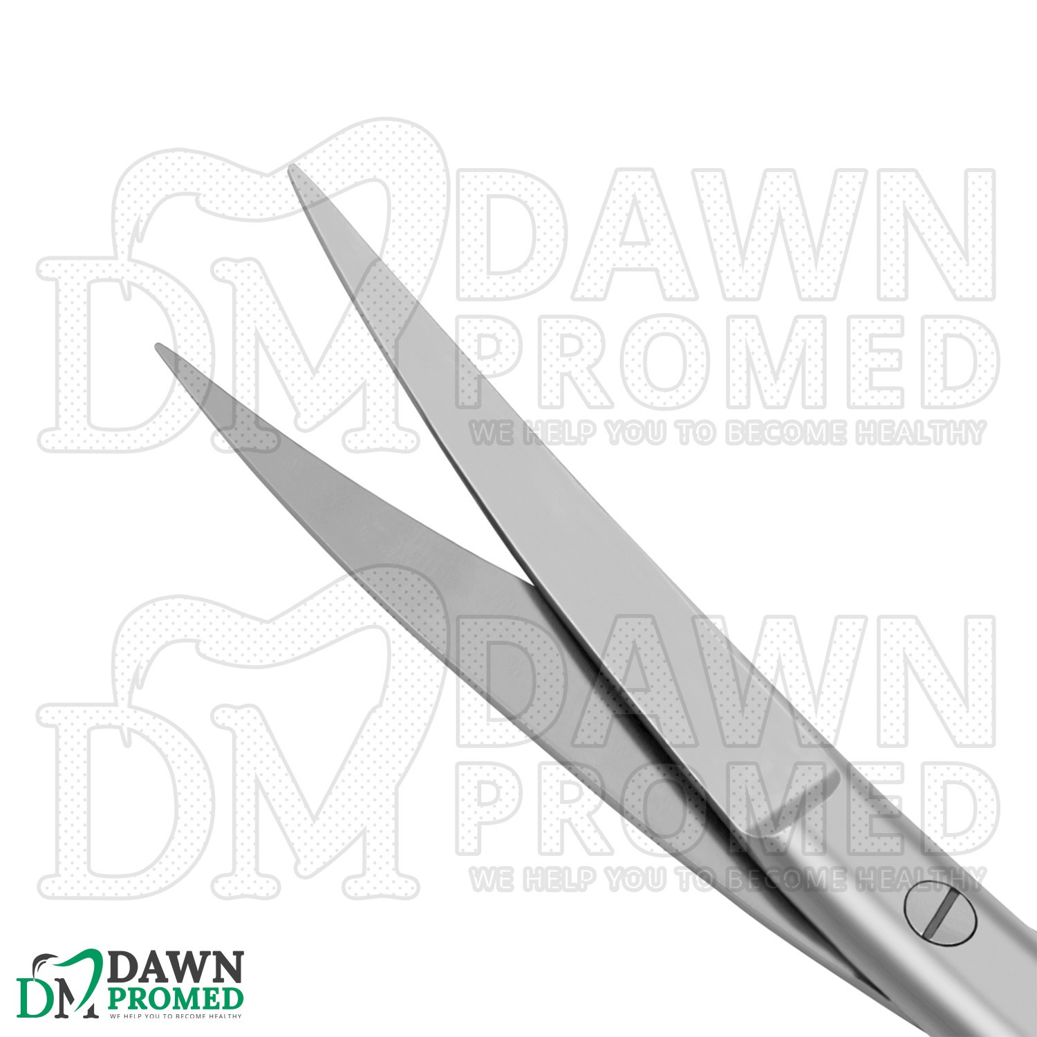 6 Pcs Operating Scissors 4.5" Curved Sharp Sharp Round Pattern Surgical Set