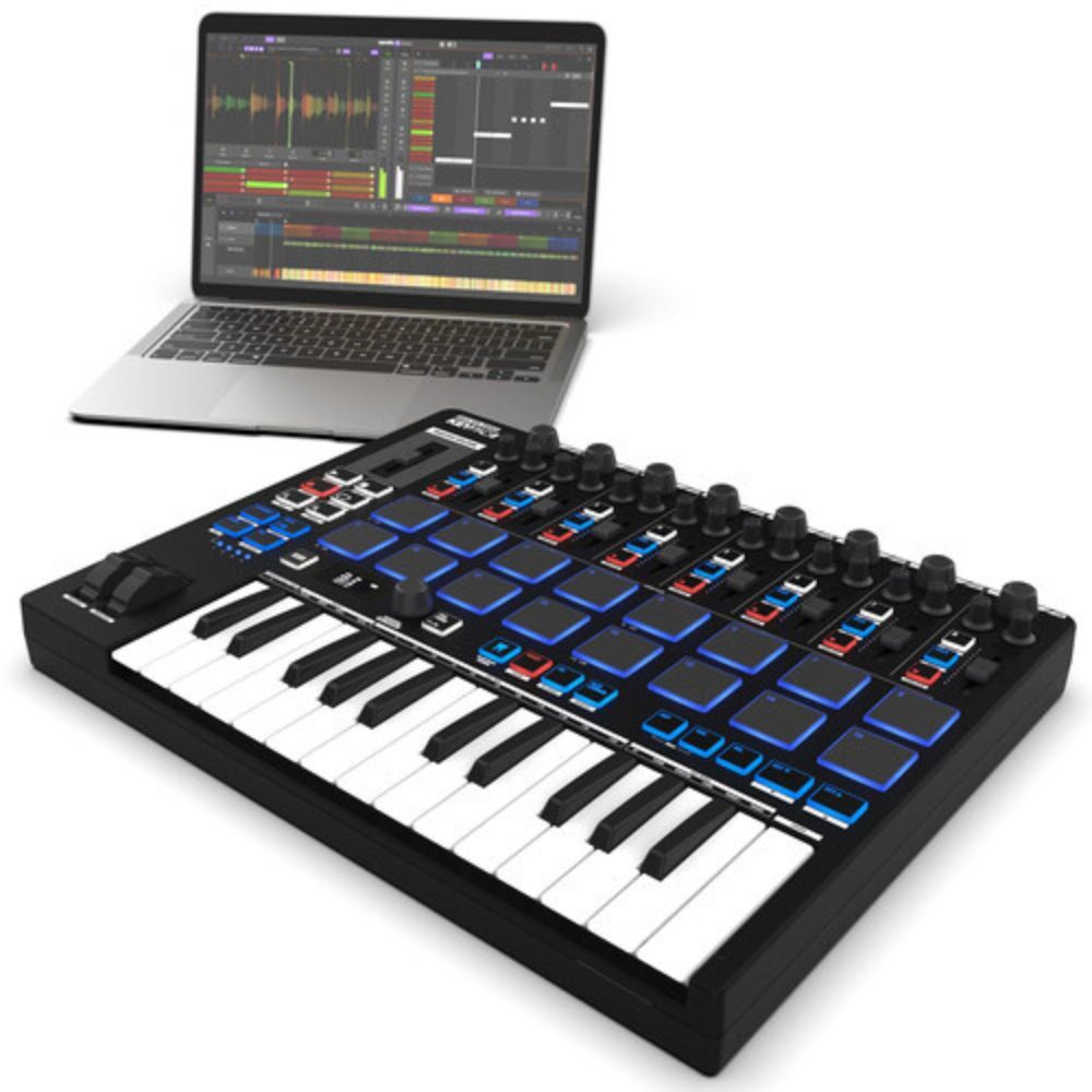 Reloop Keypad Pro USB-MIDI Controller w/ Auray FP-P1L Universal Piano Pedal Kit