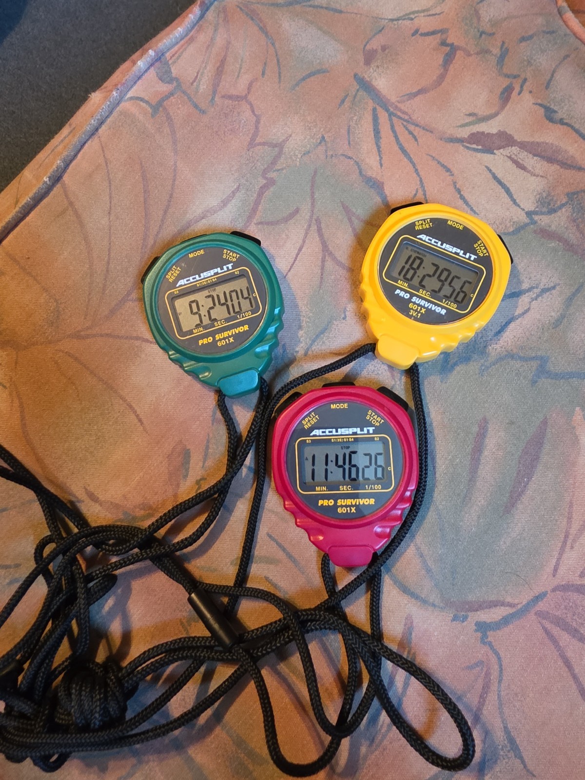 ACCUSPLIT Pro Survivor - A601X Stopwatch, Clock, Extra Large Display Lot Of 3