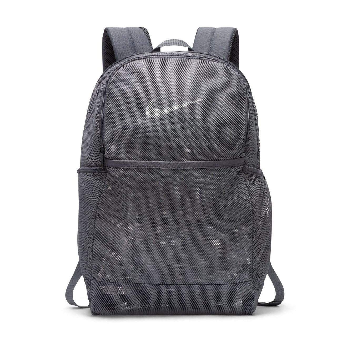 Nike Brasilia Mesh Backpack Flint Grey Gym School Training Travel BA6050 026