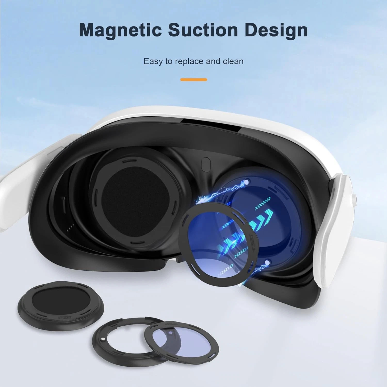 Glasses Spacer Protector for Meta Quest 3 Anti-Fog Lens Cover Blue Light Filter