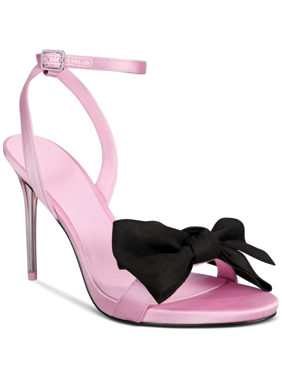 AAJ BY AMINAH Womens Pink Yahira Almond Toe Stiletto Buckle Heeled Sandal 7.5 M