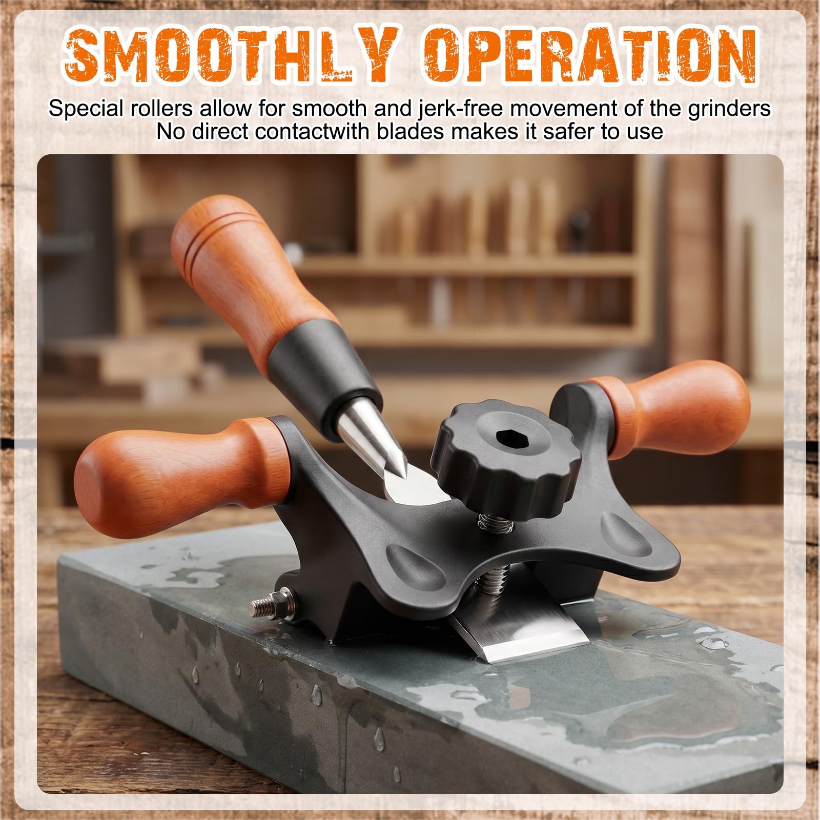 Ergonomic Honing Guide Sharpening Jig, Labor-saving Chisel & Plane Blade Hold...