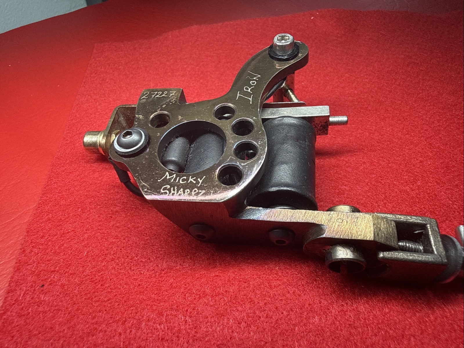 Micky Sharpz Iron Micro Dial Tattoo Machine 2017 Certificate of Authenticity