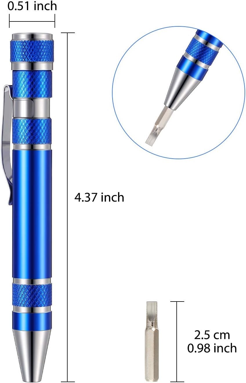 Mudder 4PCS 8-in-1 Magnetic Pen Screwdriver Multitool