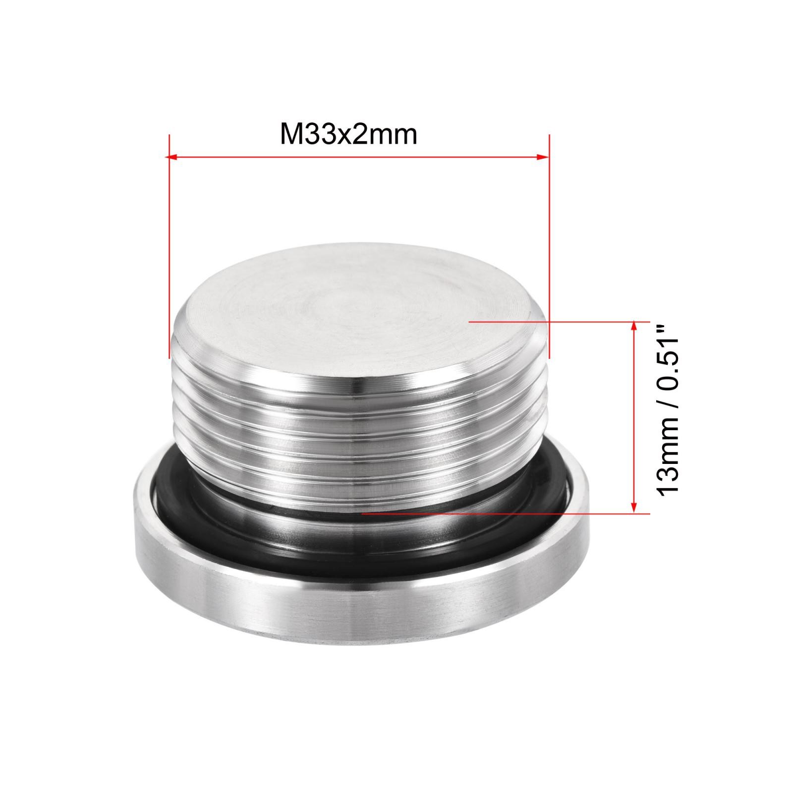 Stainless Steel Inner Hex Head M33x2 Pipe Fitting Plug with Seal Ring