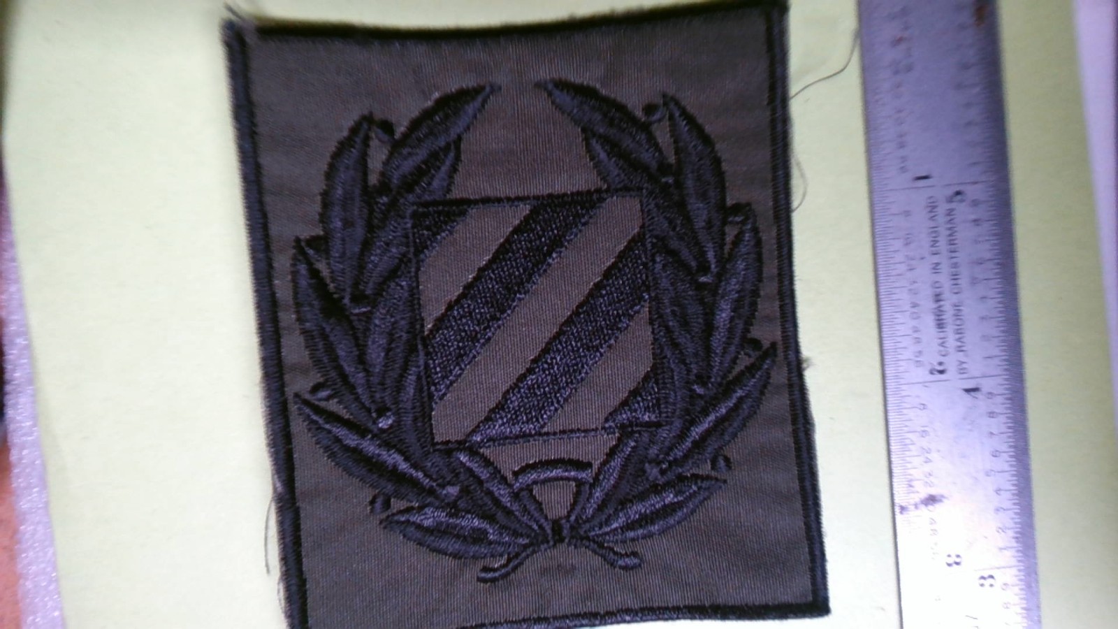 VINTAGE PATCH MILITARY SUBDUED GREEN GERMAN MADE 3RD INFANTRY DIVISION HONOR GD