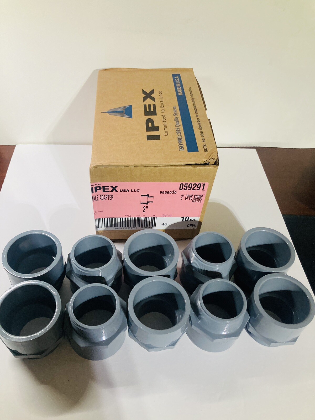 IPEX 2" INCH CPVC SCHEDULE 80 MALE ADAPTER SOC x MPT (1 Adapter)