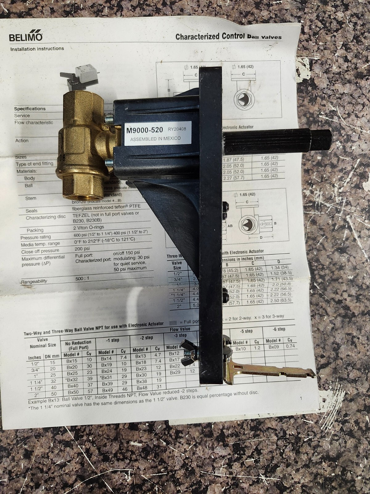 Belimo M9000-520 Ball Valve Linkage Kit