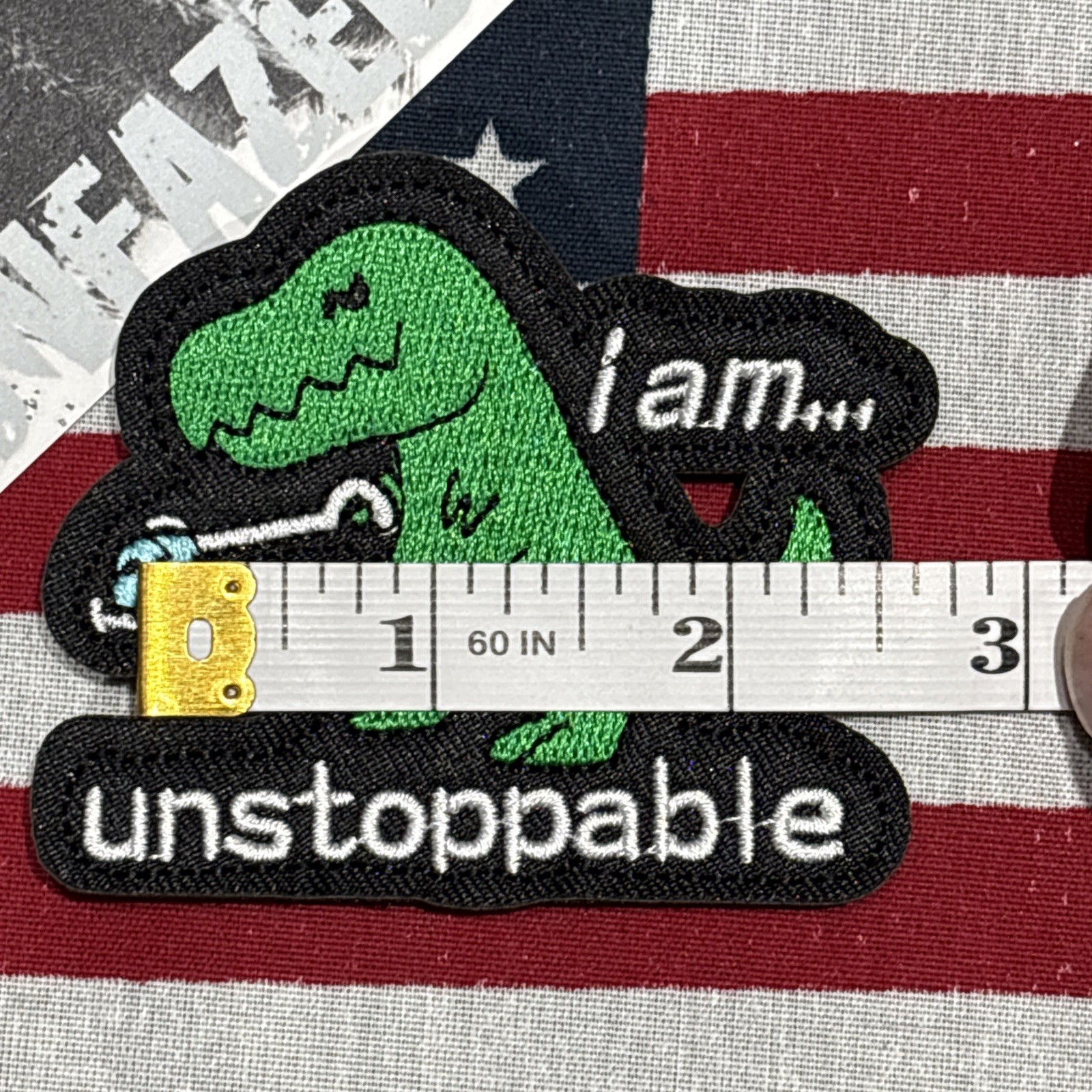 I Am Unstoppable Patch 3x2,5” Hook & loop High Quality Embroidery