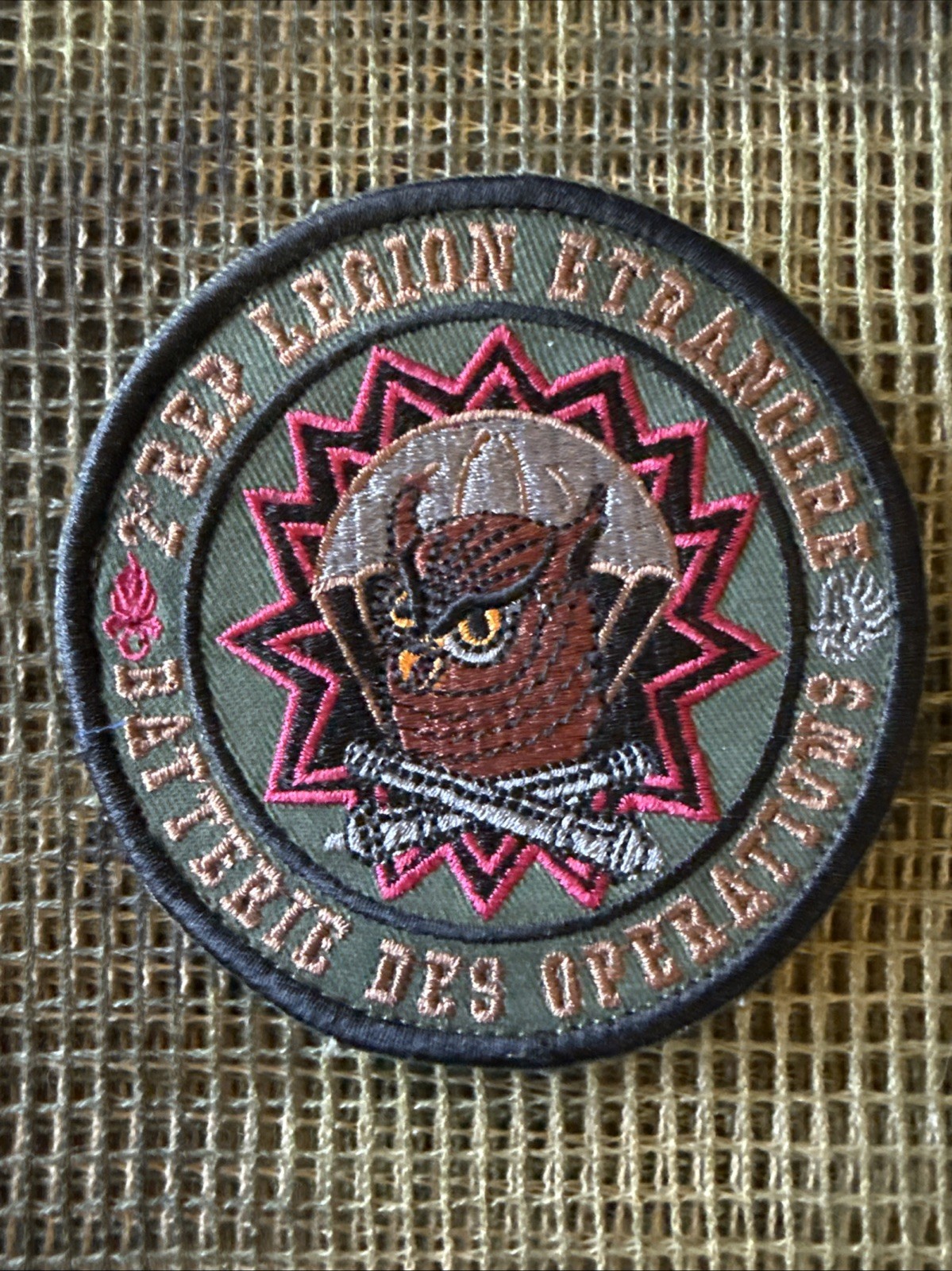 French Foreign Legion 2 Rep Operations Battery Color Patch OD GREEN