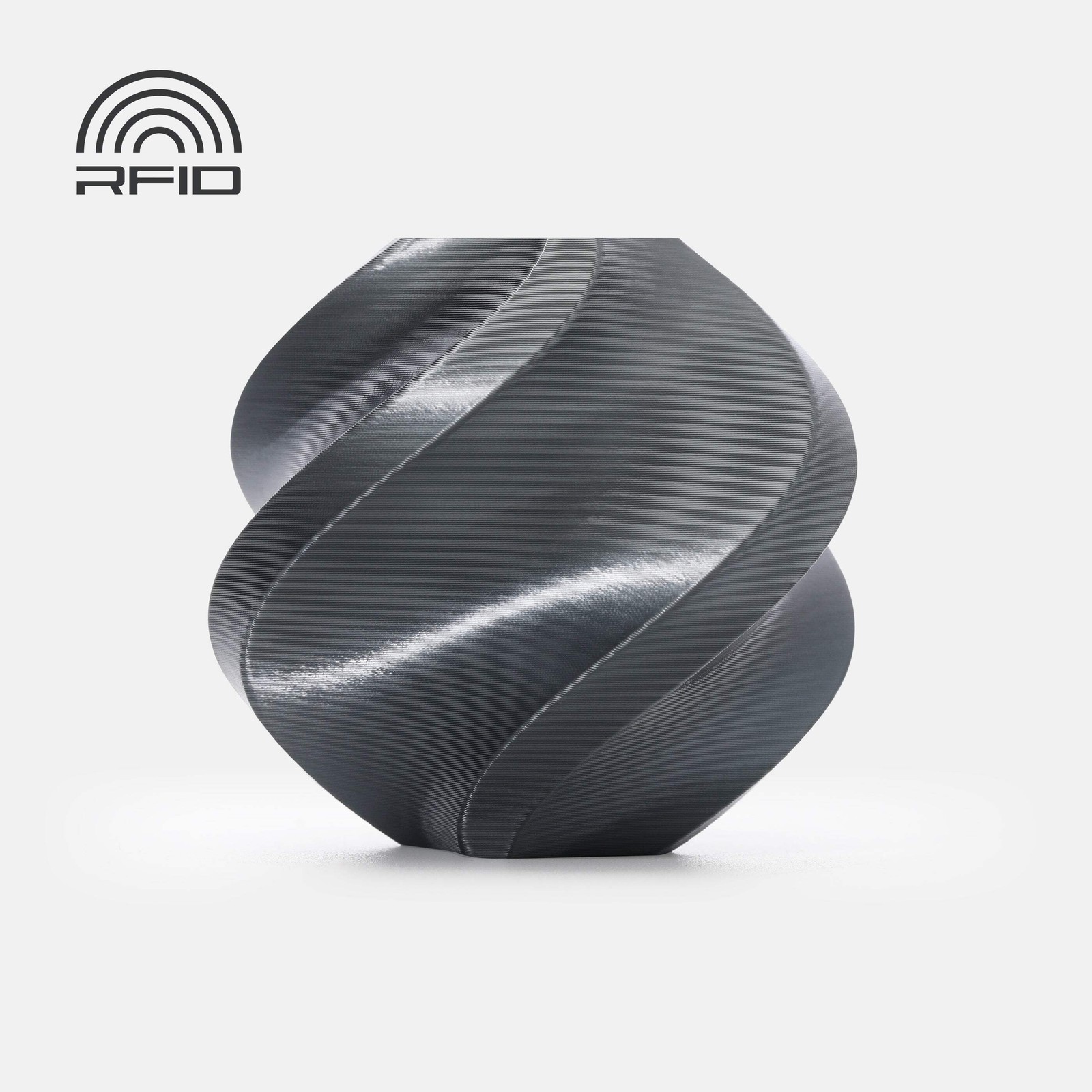 Bambu Lab 3D Printer Filament PLA Silk+-Titan Gray