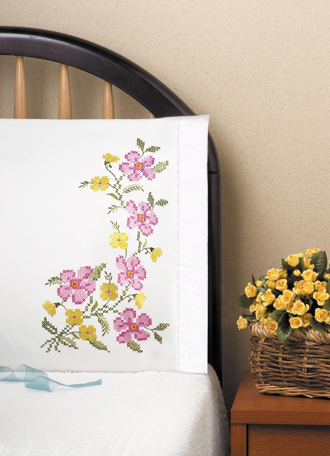Fragrant Floral Pillowcases for Embroidery