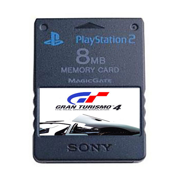 Gran Turismo 4 PS2 Official Memory Card 100% Unlocked Completed Saves