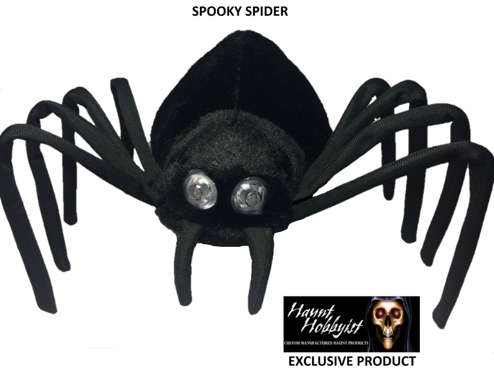 TRICK-OR-TREATER GREETER Halloween screaming spider animated web sonic ghost