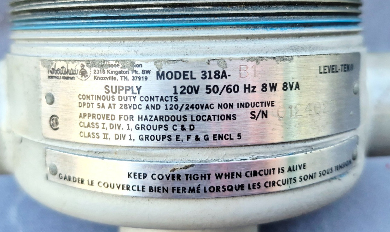 Robertshaw 318A Capacitance Level Switch