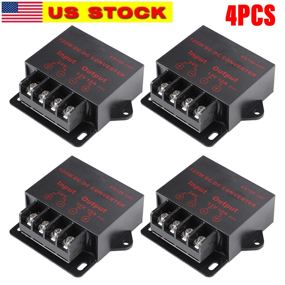 DC 24V to DC 12V 10A 120W Converter Step Down Voltage Regulator Buck Reducer 4PC