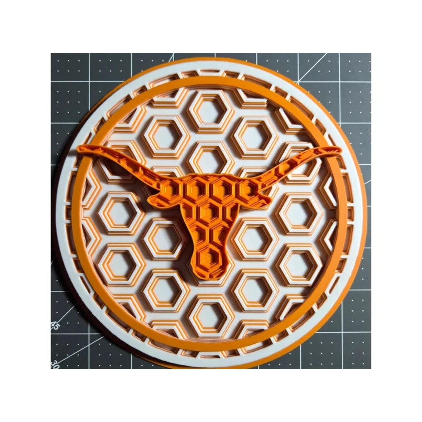 Texas Longhorns Wall Art Or Display 3D printed Dimensional Mosaic