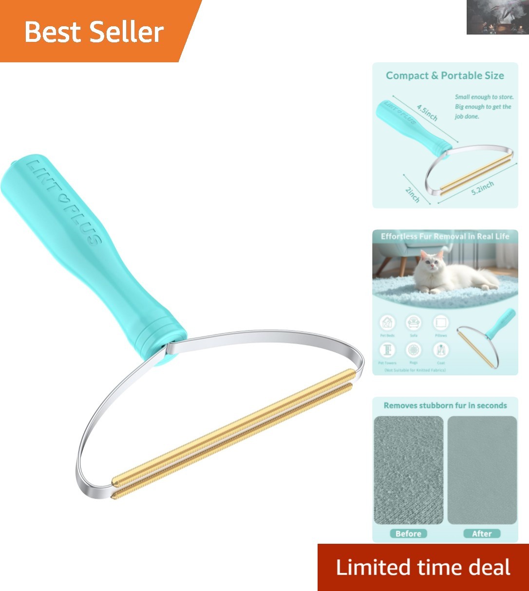 Pro Deep Cleaner Pet Hair Remover: Versatile Lint Scraper for All Fabrics