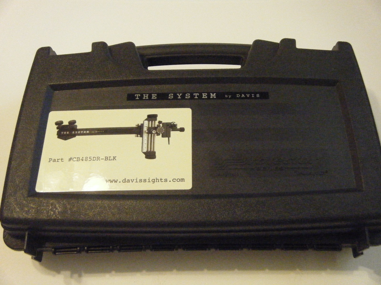 4" DAVIS TARGET SIGHT- Double knob-8.5 -black/red knobs-scope .019 green.,