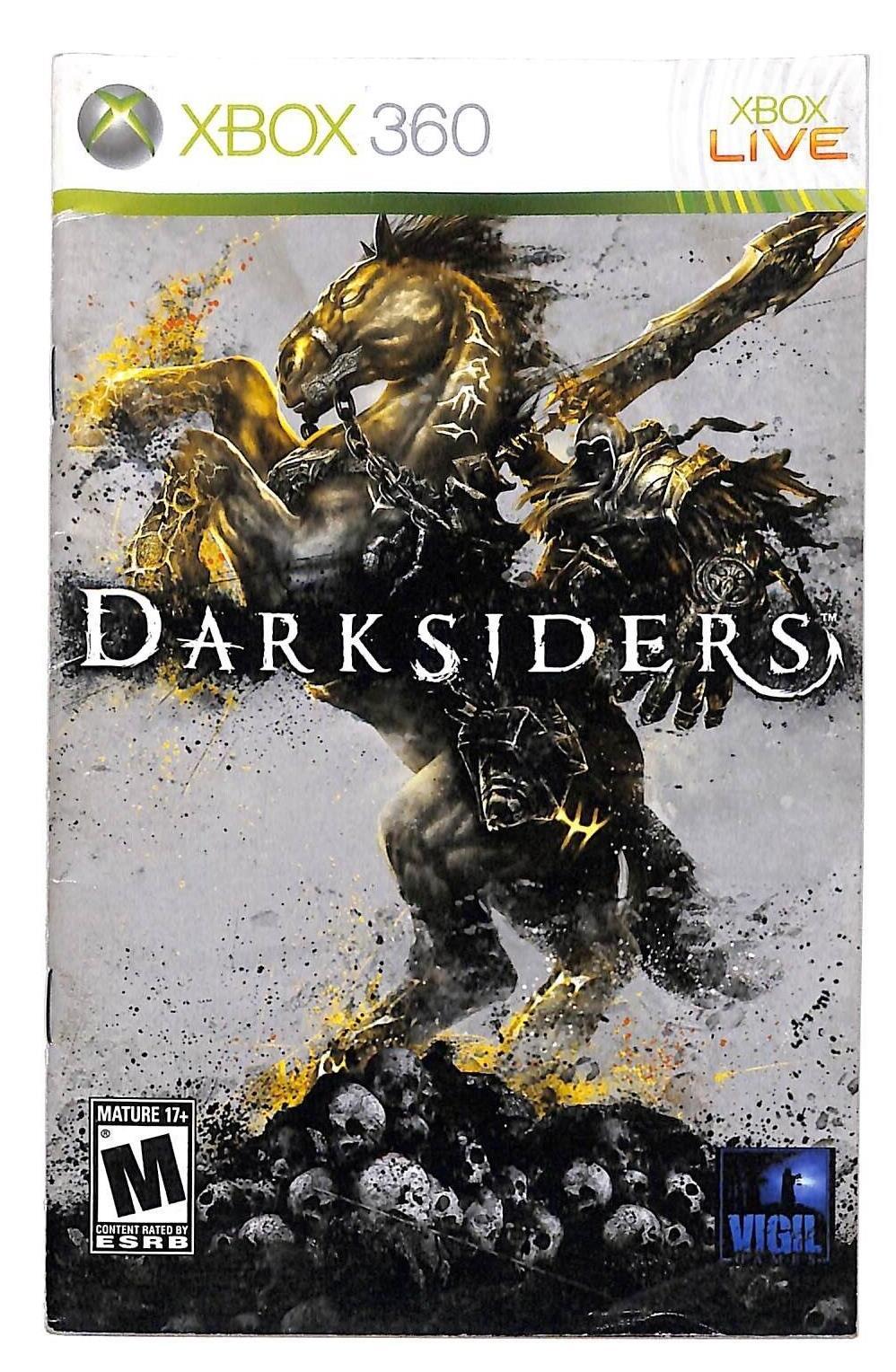 DARKSIDERS -  XBOX 360 - Instruction Manual Only : No Game