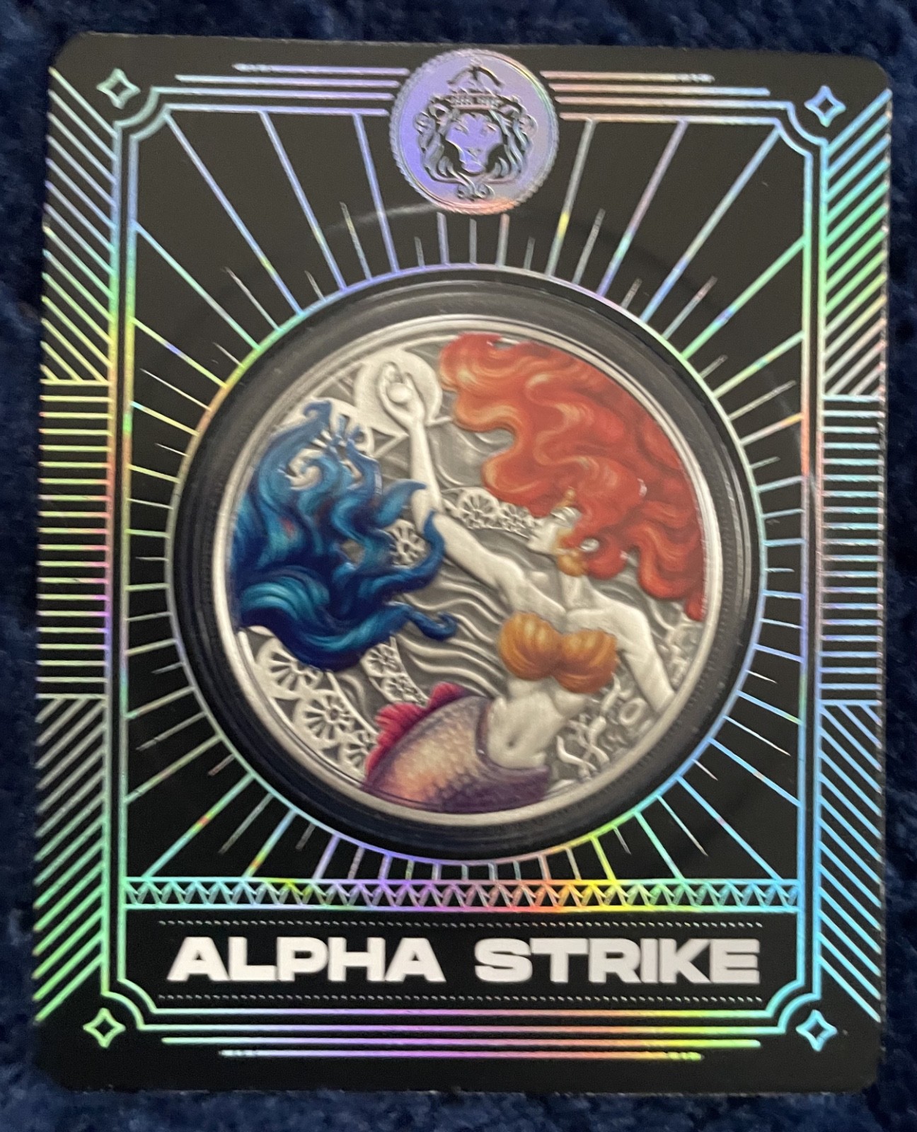 2025 Samoa Mermaid & Pearl 1 oz 999 Silver ANTIQUE COLORIZED Alpha Strike