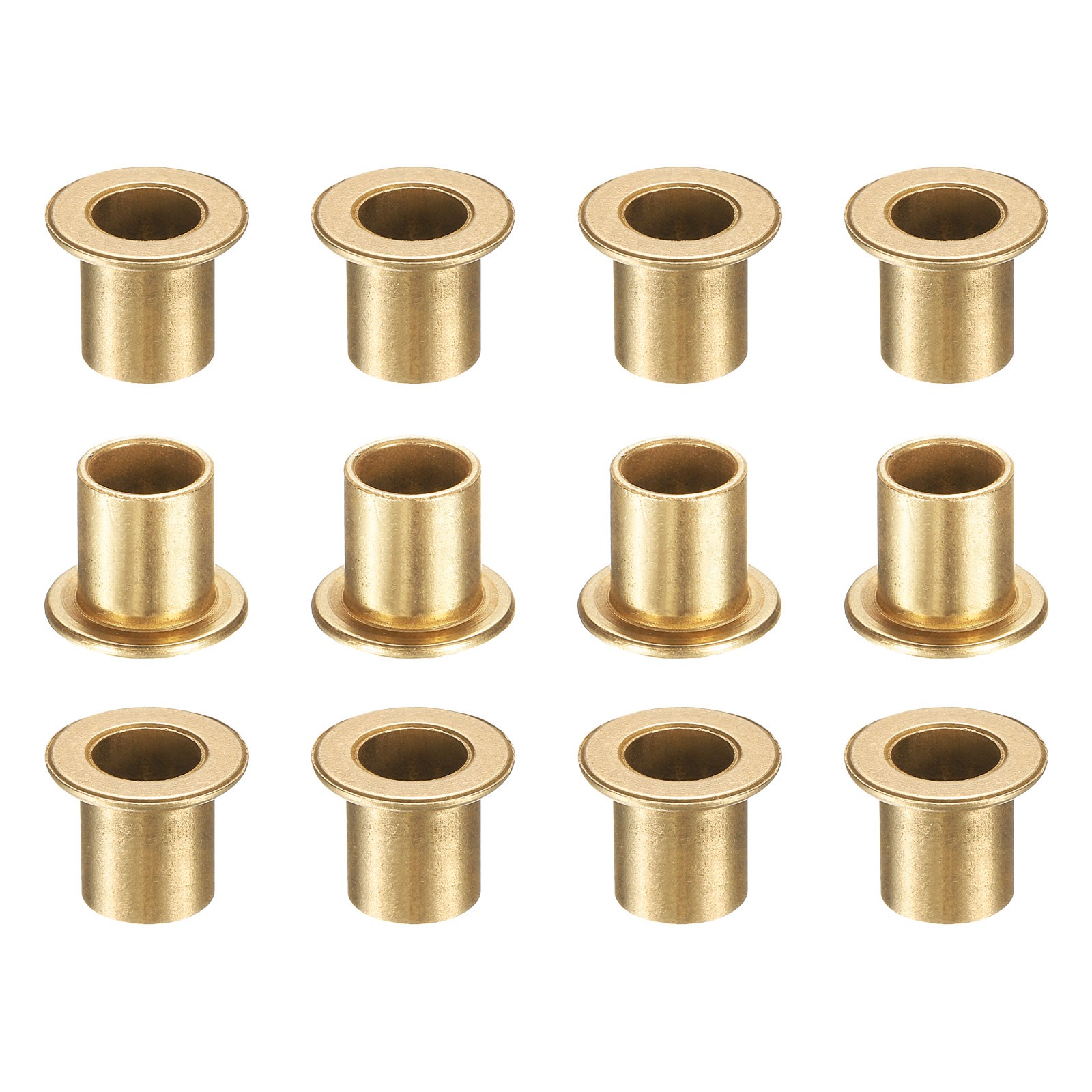12Set Flange Sleeve Bearings 8x10x12mm Self-Lubricating Sintered Bronze Bushing