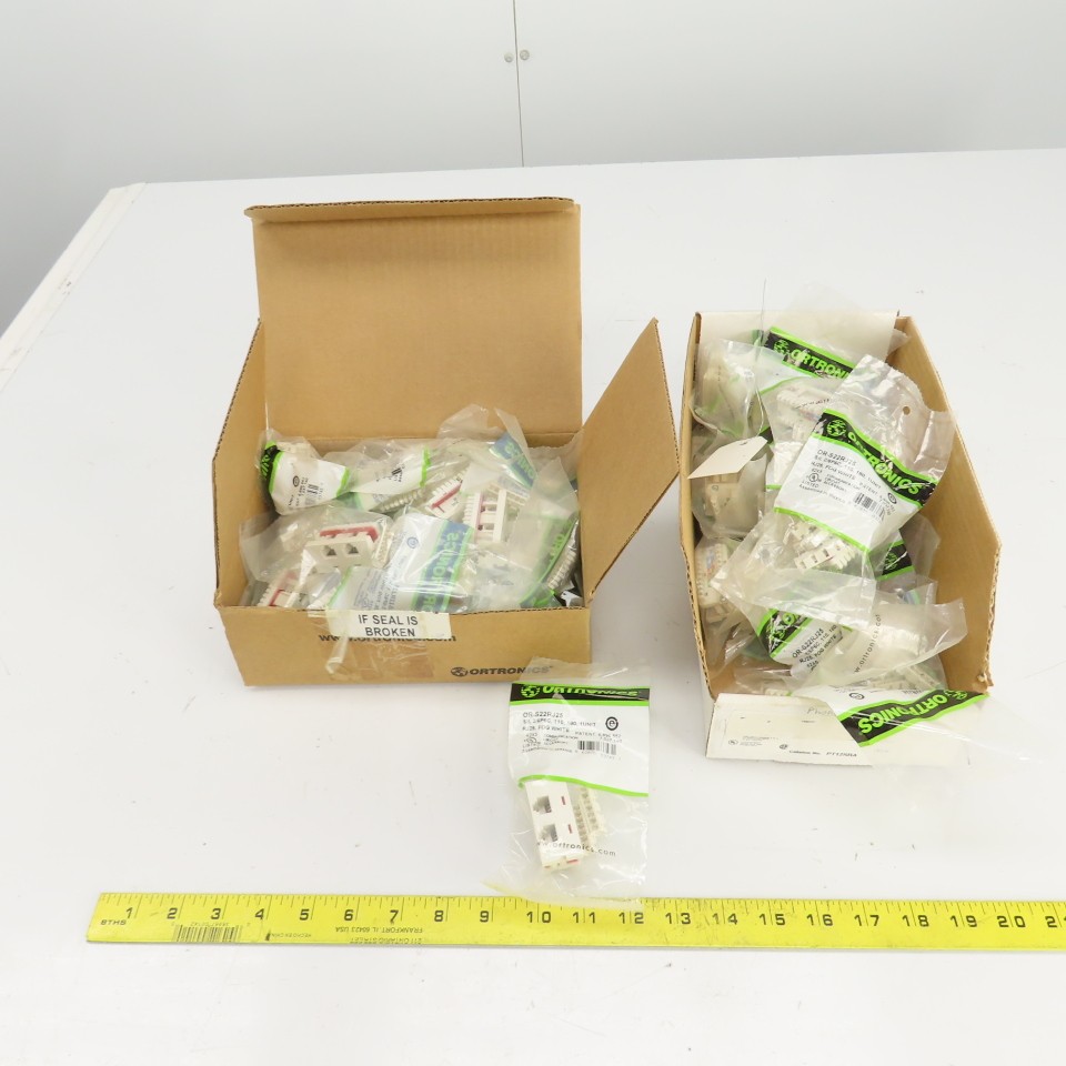 Ortronics OR-S22RJ25 2 Port Module Jack 110-180 Fog White Lot Of 38