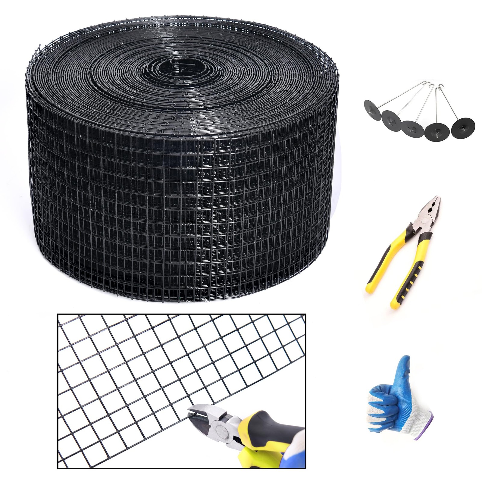 Yeson Solar Panel Guard 8In X 100Ft Pvc Coated Critter Guard Roll Kit For Solar