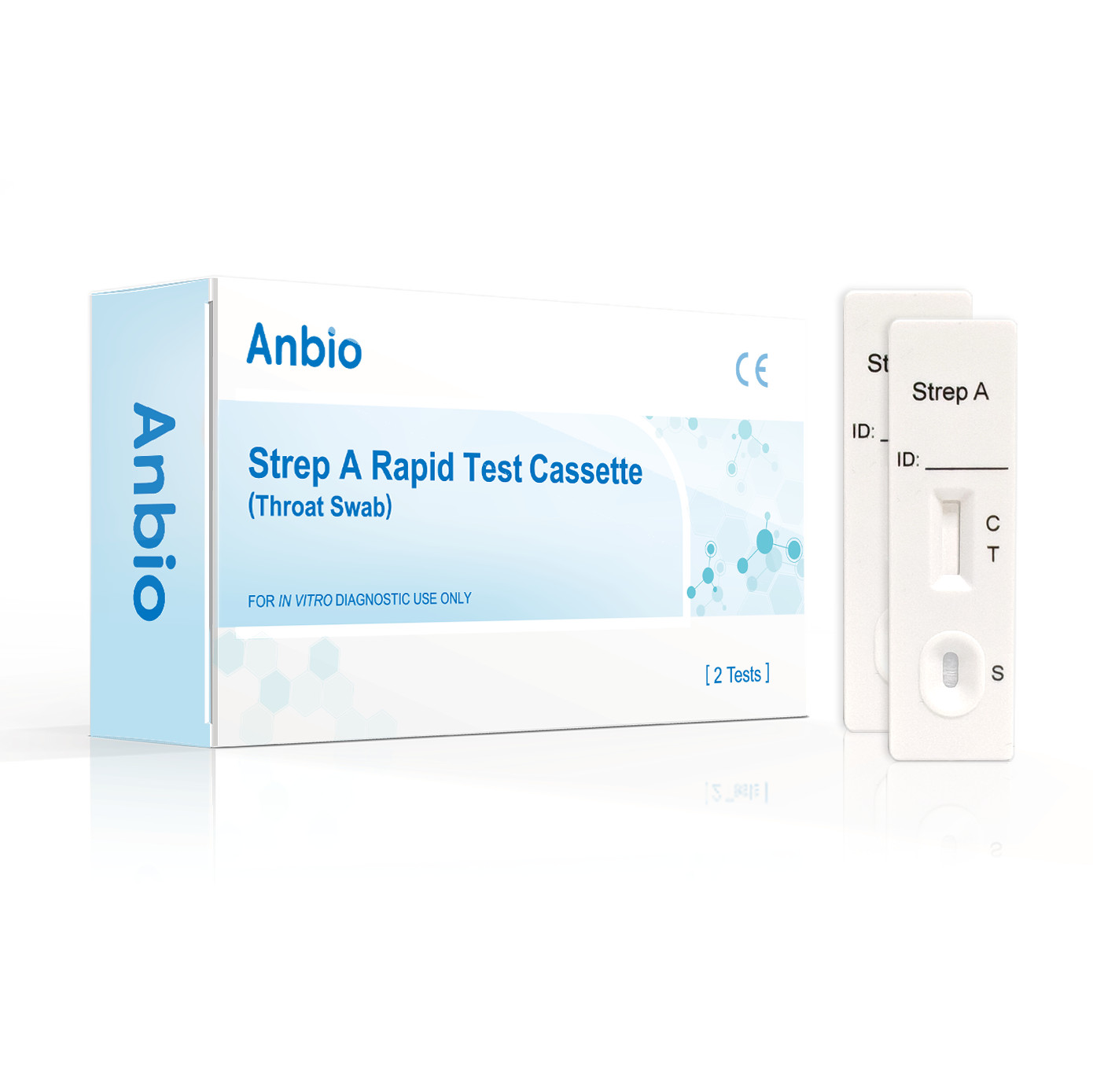 2 Pack Test Set Strep A Rapid Test Kit Throat Screening Kit Home Health Check