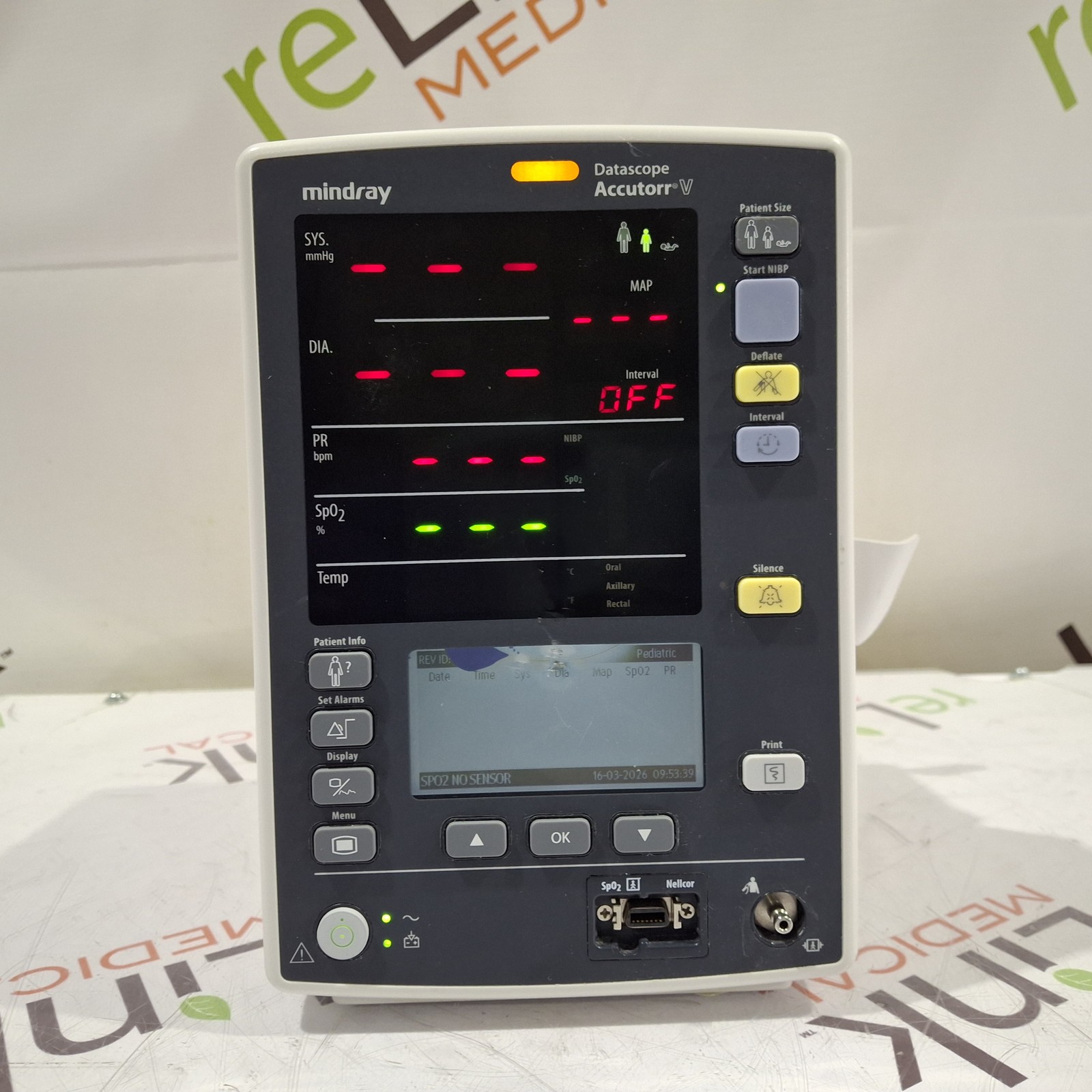 Mindray Datascope Accutorr V Vital Signs Monitor