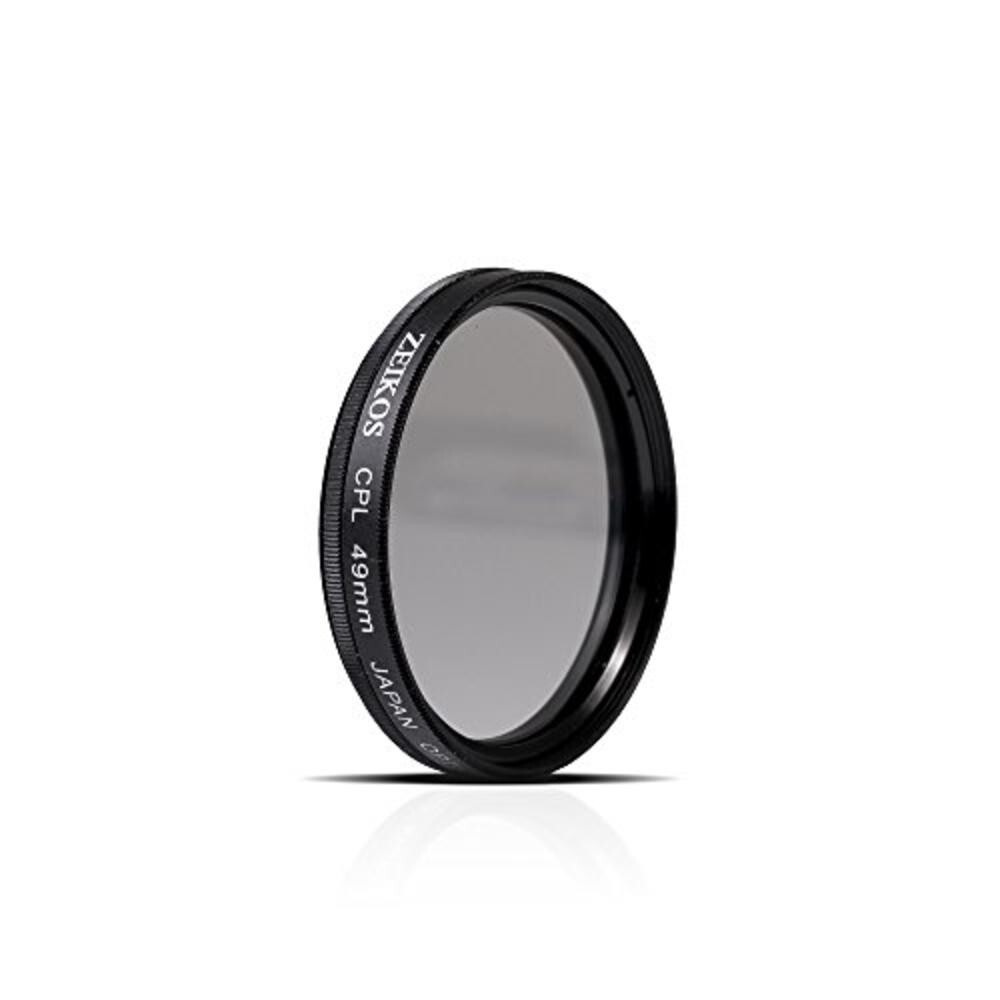 Zeikos 49mm CPL Circular Polarizer Multi-Coated Glass Filter W/ Rotating Mount