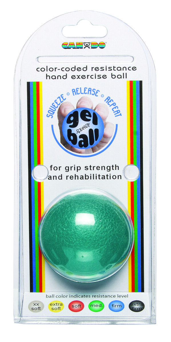 CanDo Gel Squeeze Ball, Standard Circular, Blue (Heavy)