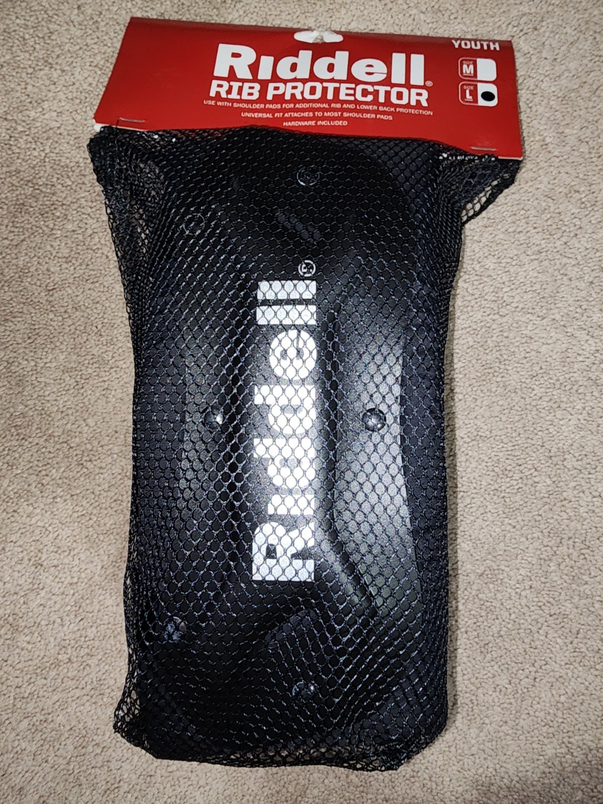 Riddell Youth Large Football Rib Protector Protective Vest New