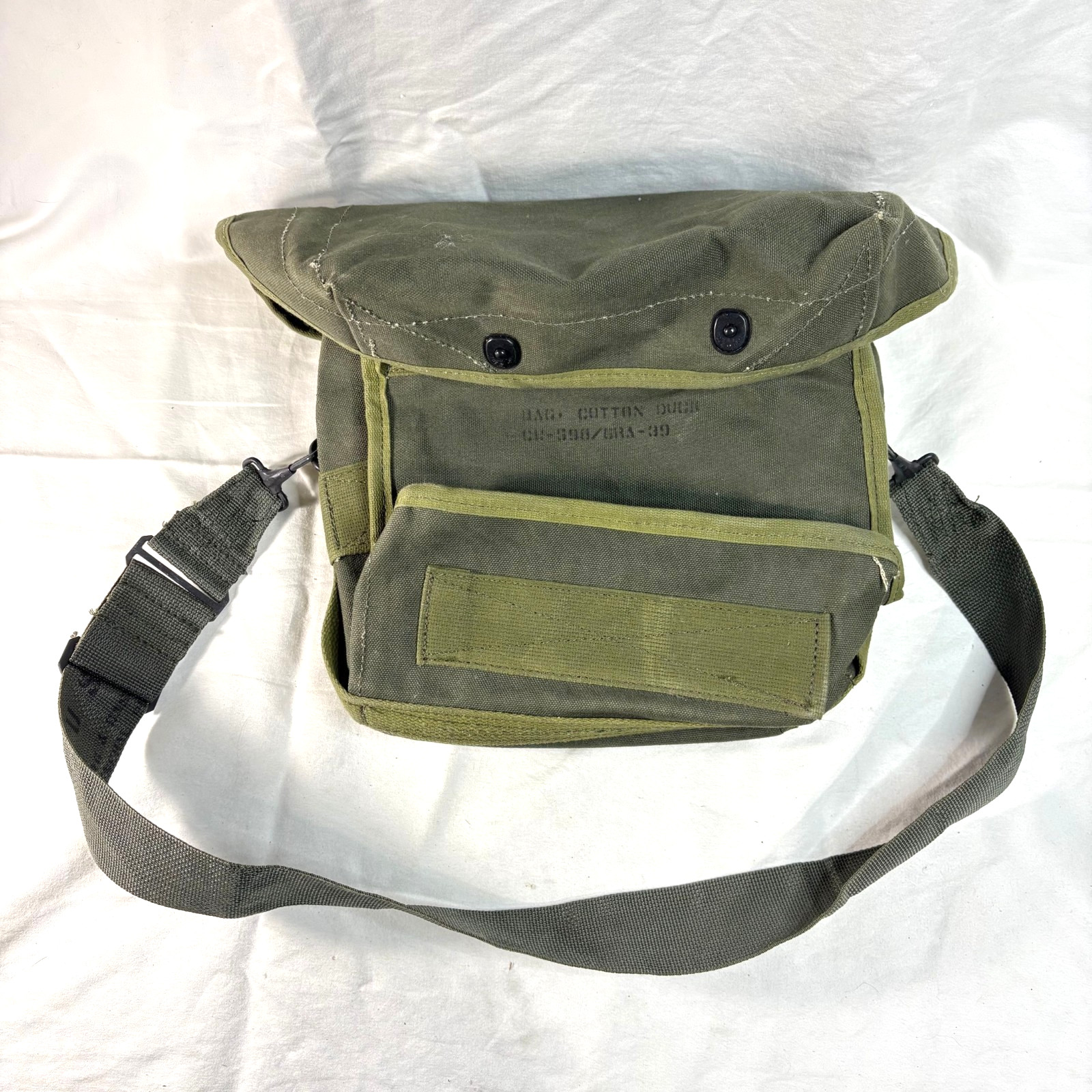 Vintage Military Radio Bag Case Cotton Canvas Duck Color CW-598 GRA-39