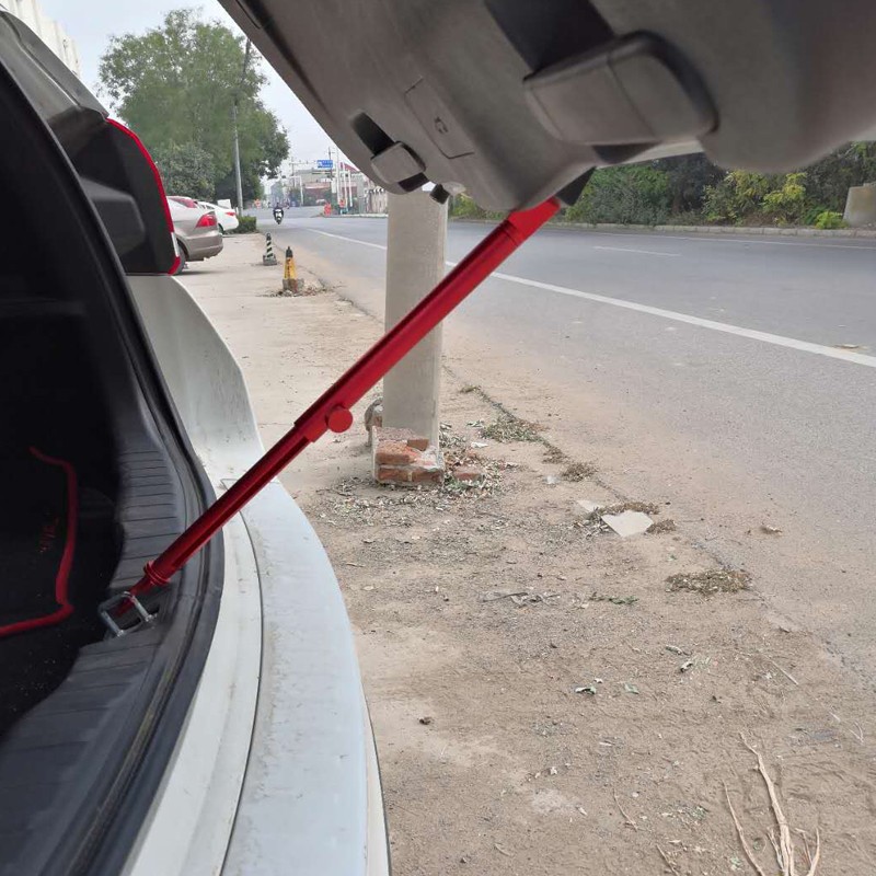Telescopic support bar for car embossing polishing, fixing the trunk/door/hood