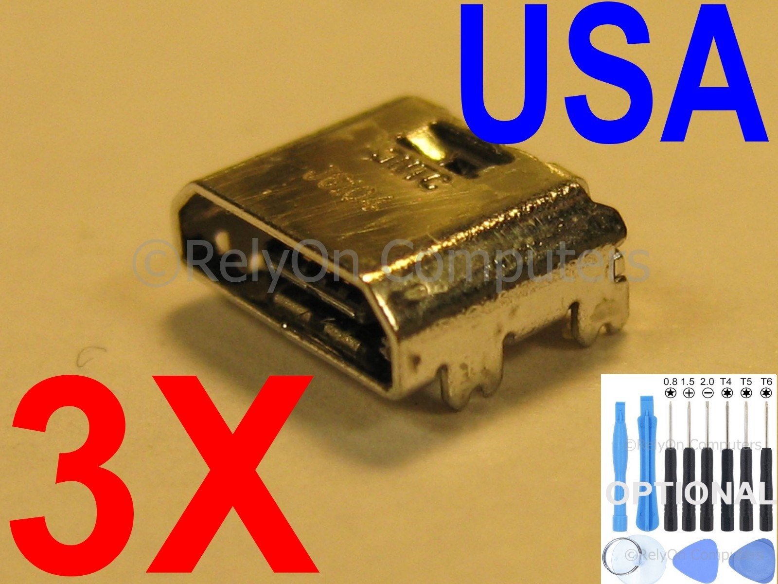 3x Micro USB Charging Port Sync For Samsung Galaxy Tab E 7″ SM-T377r4 SM-T377P