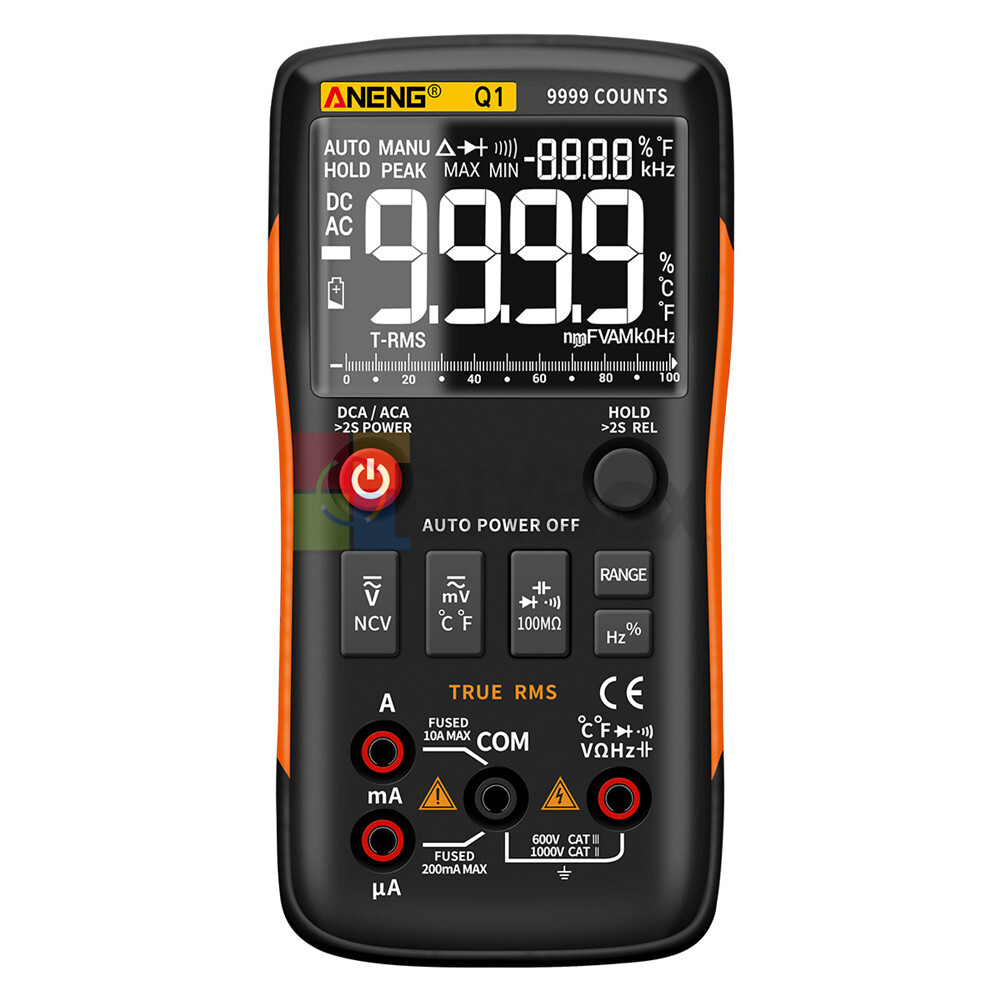 ANENG Q1 Backlight Digital Handheld Multimeter 9999 Counts Tester Auto-Ranging