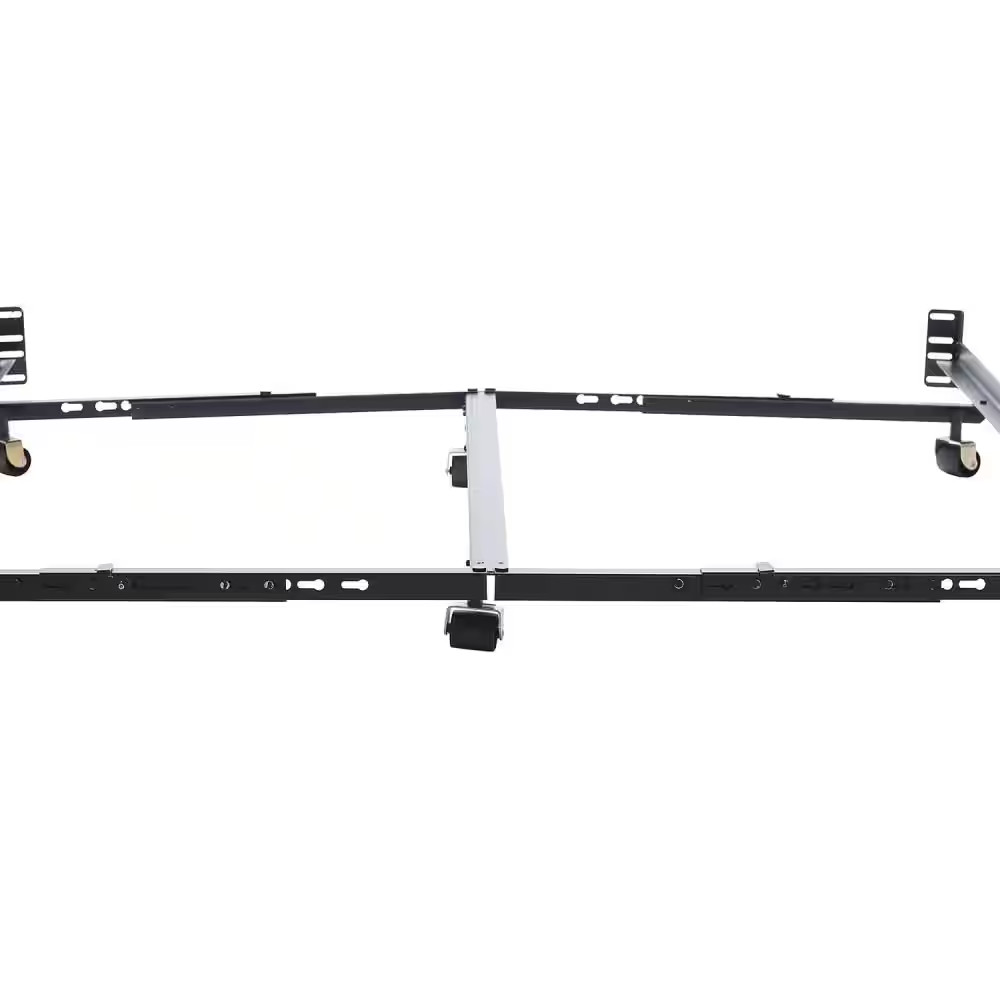 Low Profile Premium Lev-R-Lock Queen Adjustable All Sizes Bed Frame with 6-Legs