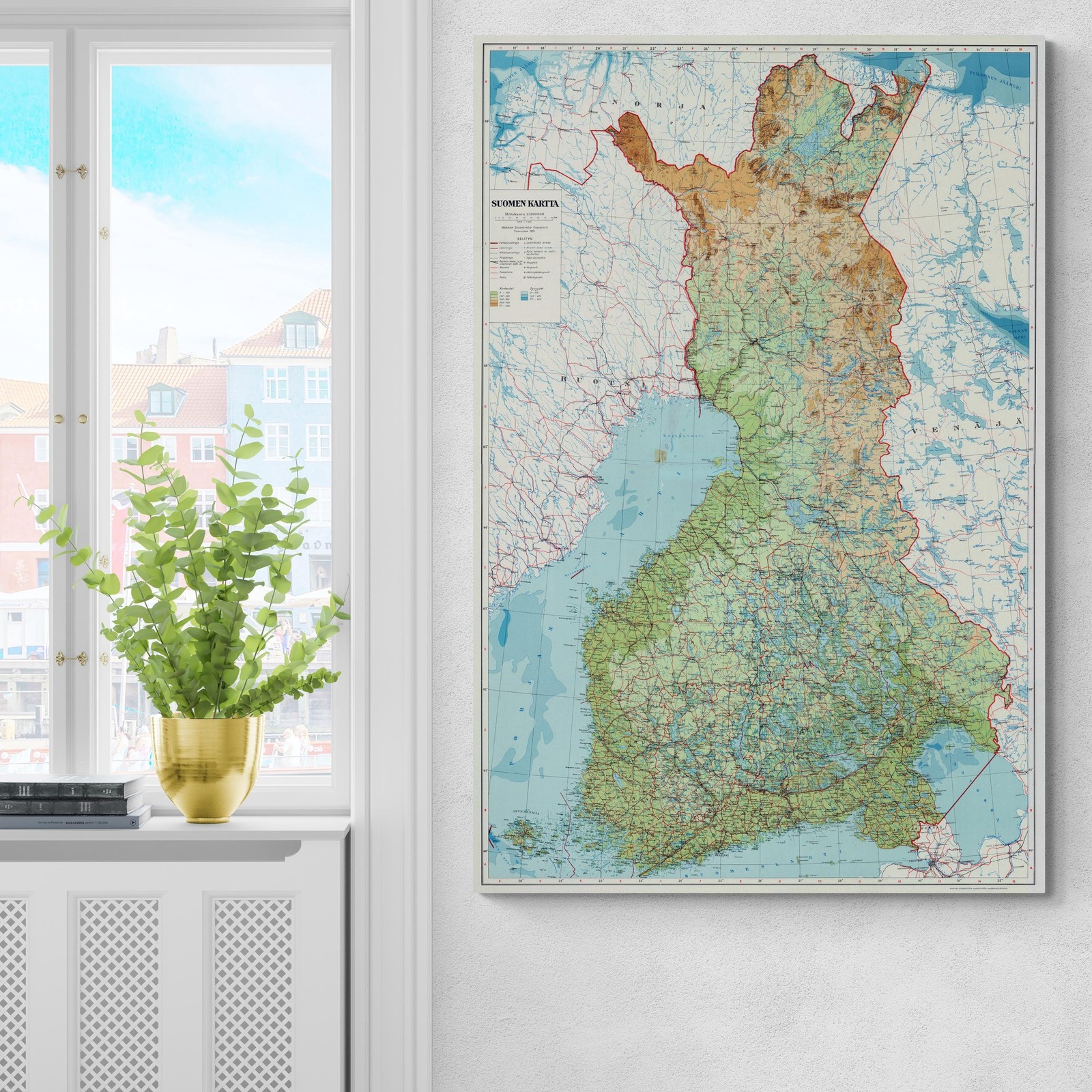 1933 Finland Map – Interwar Political Borders, Provinces & Cities Detailed