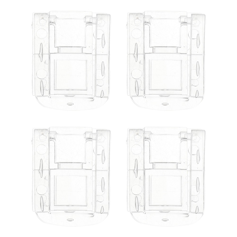4 Pcs Acrylic Drawer Lock Hasp Latches Clear Buckles Display Cabinet Door