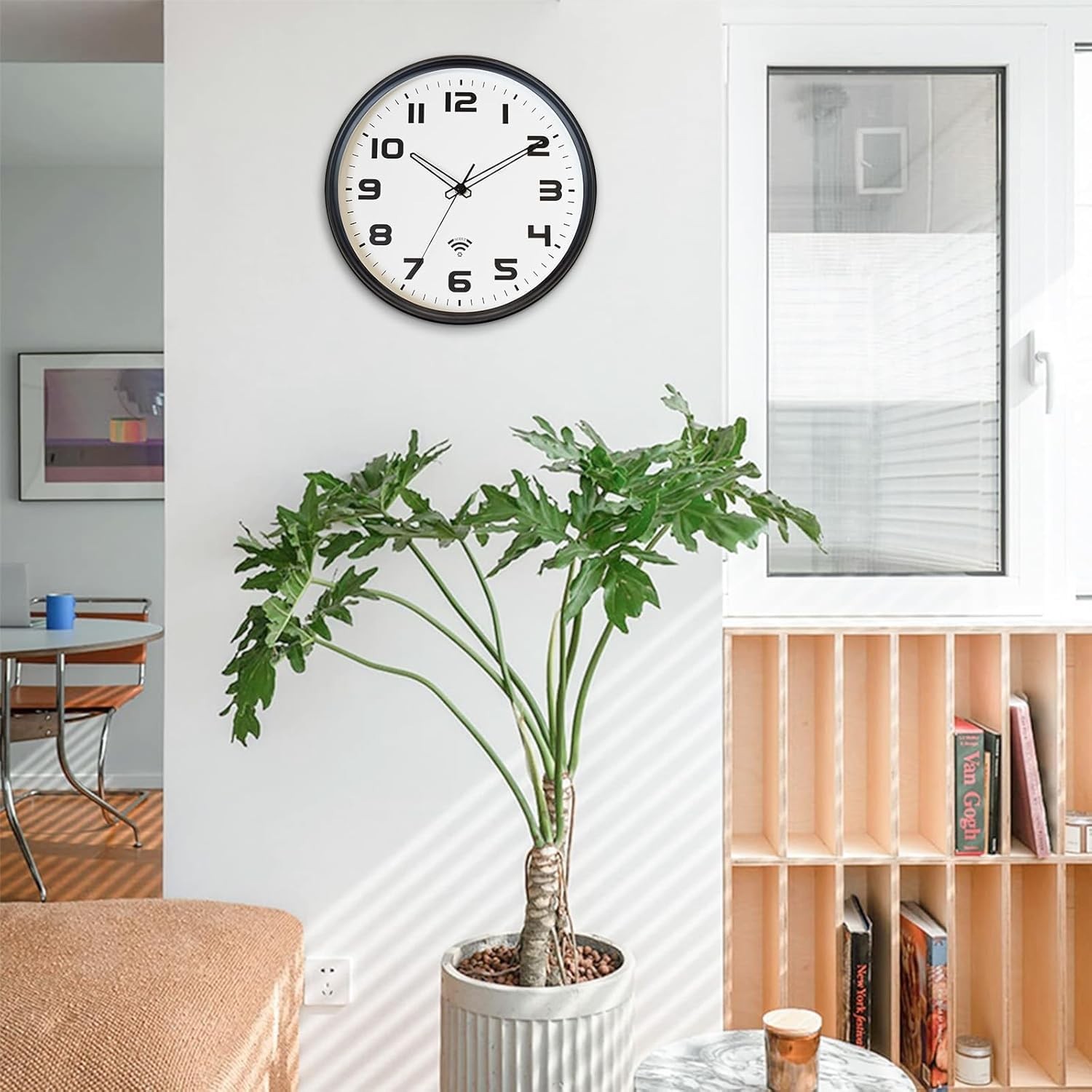 OCEST 12Inch WiFi Wall Clock with Auto Sync Time & DST, Easy to Read, Large D...