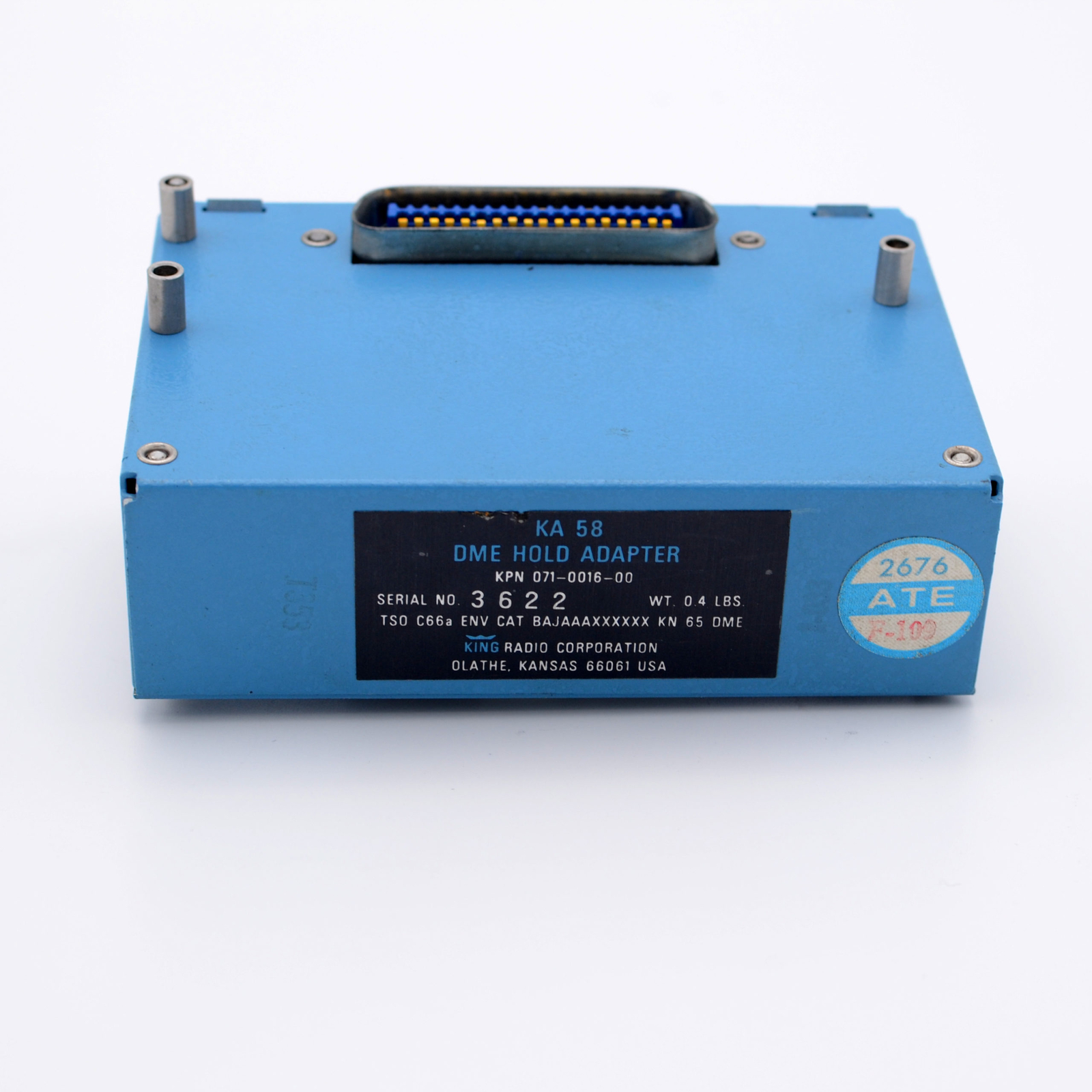 King Radio Corp. KA 58 DME Hold Adapter FREE SHIPPING