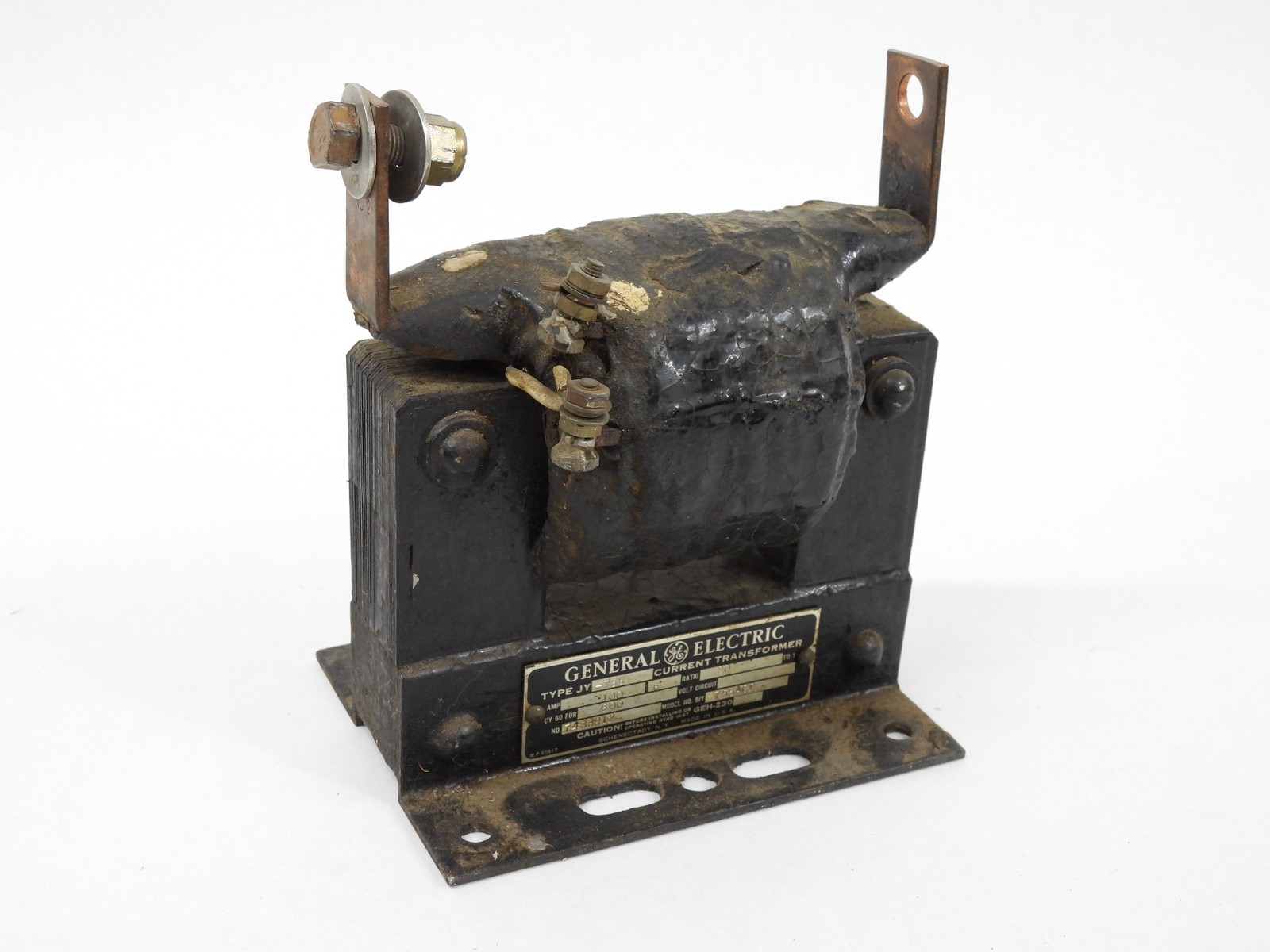 GE JY-755 9JY-755AC2 Antique Vintage Current Transformer 20:1 Ratio (very nice)