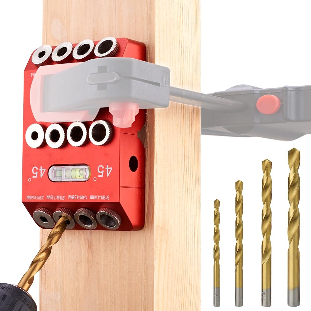 Angle Drill Guide Jig 30 45 90 Degree Straight Hole Aluminum Alloy Wood Deck Rai
