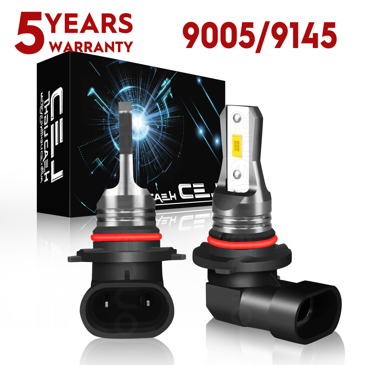 2PC Bright CSP LED headlight bulbs for 2005-2011 Honda TRX 500FM Foreman 4x4 ATV