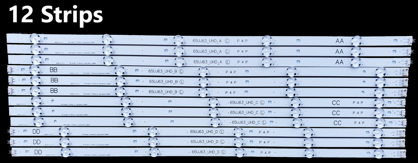LG 65UJ6300-UA 65UJ5500-UA EAV63673007 65UJ63 UHD Full Set LED Strips (12)