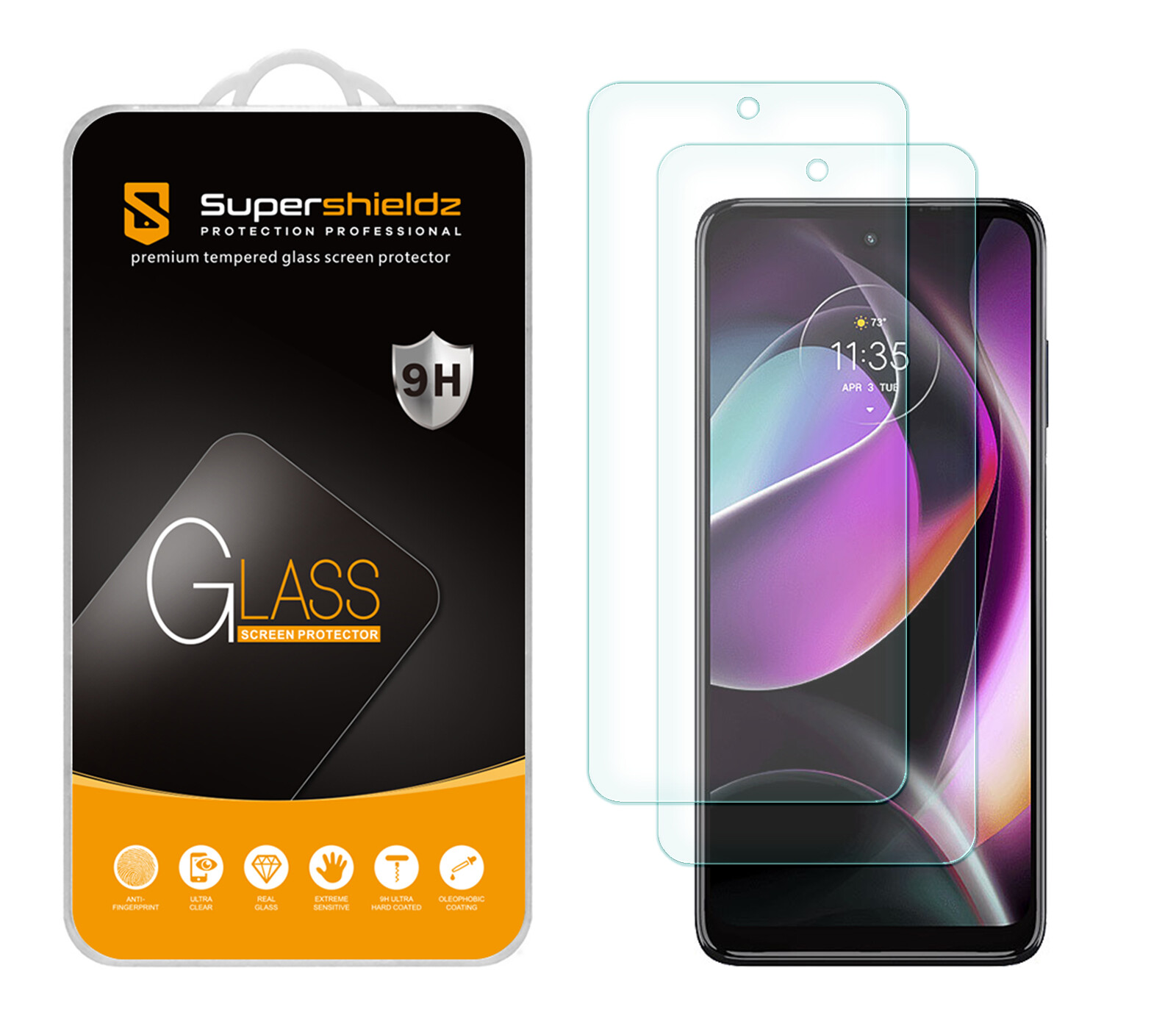 2X Supershieldz Tempered Glass Screen Protector for Motorola Moto G 5G (2022)