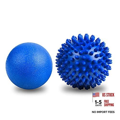 URAQT Spiky Massage Ball Set - 2 Pack Physical Therapy Balls - Hard